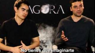 Entrevista a Max Minghella y Oscar Isaac por Ágora [upl. by Baillie171]