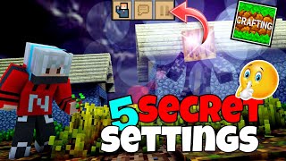 5 Secret settings 🤫 you should know about in crafting and building  Gamer Boy Neel [upl. by Rotce]