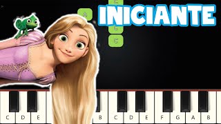 Vejo Enfim a Luz Brilhar  Enrolados  Piano e Teclado Iniciante  Nível Fácil  Tutorial [upl. by Thanos]