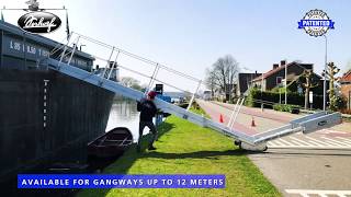 Counterweight system for gangways  easy handling of onshore gangways [upl. by Ahsinehs]