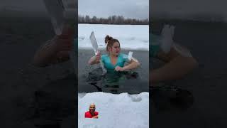 Ice fly ice water mermaid fishing lake icequeen [upl. by Pas]