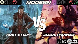 Ruby Storm VS Gruul Prowess MTG Modern [upl. by Uhile]