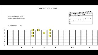 Hungarian Major Scale Lydian Dominant 2 Scale [upl. by Natsreik689]