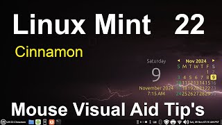 Linux Mint 22  Cinnamon  Mouse Visual Aid Tips [upl. by Tennos]