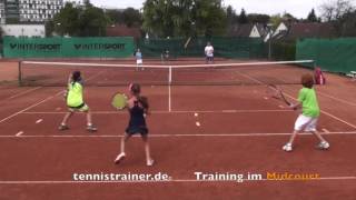 tennistrainerde  Training im Midcourt [upl. by Aihsenor]