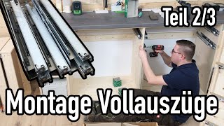 Montage Vollauszüge  Schubladenbau für unsere Werkstatt Teil 23  valentinmike [upl. by Nalym]