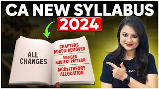 Latest Updated Subjectwise Syllabus Changes for 2024 CA New Course  Disadvantage or Advantage [upl. by Astrahan]