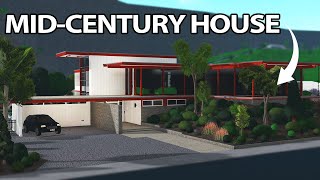 building a MID CENTURY MODERN house in BLOXBURG [upl. by Siari]