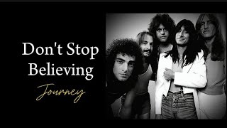 Dont Stop Believing  Journey  Backing Track  ChordsLyrics 🎹🎸🎻🎷 [upl. by Eneli]