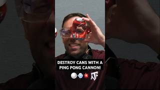 Destroy cans with a ping pong cannon ⚪💨💥 shorts DrDawson [upl. by Sedda63]