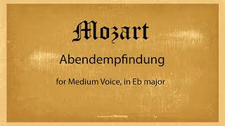 Mozart  Abendempfindung for medium voice [upl. by Noryk]