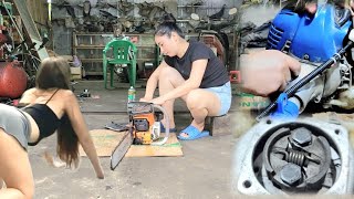 How to repair chainsaws and lawn mowers Common faults and solutions [upl. by Alyos]