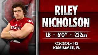 Pack15  Riley Nicholson  LB  Osceola HS FL [upl. by Schwenk]