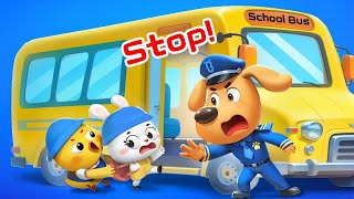 Sheriff Teaches School Bus Rules  Safety Tips  Kids Cartoon  Sheriff Labrador  BabyBus [upl. by Obediah]