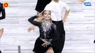 Moon Dance Mongolia team WDSF Latin Formation 2018 quotIce Queenquot performance SemiFinal Reel  MGL [upl. by Hahseram]