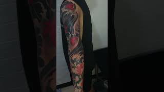 Sleeve done tattoo orientaltattoo bdworkstattoos [upl. by Ehtnax369]