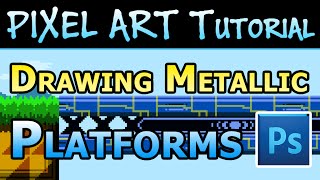 Pixel Art Tutorial  How to make Metallic Platform Tiles in Photoshop [upl. by Nerrat]