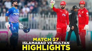 PSL 9  Full Highlights  Islamabad United vs Multan Sultans  Match 27  M2A1A [upl. by Meeharb]