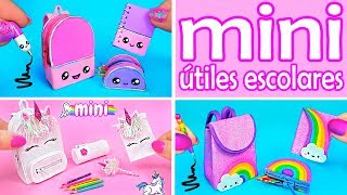 12 DIY Mini Útiles Escolares Que SÍ Funcionan [upl. by Tamer821]