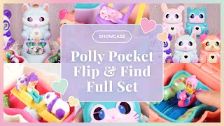 ✨SHOWCASE✨ Polly Pocket Flip amp Find Panda Sloth Fox Cat Bunny [upl. by Ainoyek]