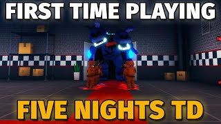 First Time Playing Five Nights TD In Roblox  FNTD [upl. by Akym]