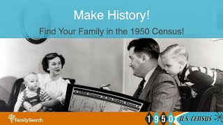 NGS and Family Search 1950 Census Project Webinar 8 February 2022 [upl. by Wiebmer]