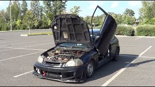 Honda Civic Ricer EK Turbo  CarVlogQc vid195 [upl. by Ynolem870]