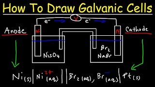 How To Draw Galvanic Cells and Voltaic Cells  Electrochemistry [upl. by Shaya320]