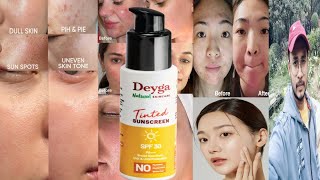 Deyga Tinted Sunscreen SPF 30  Honest Review [upl. by Rolyak]