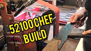 Knife Making  52100 Chef Knife Build Part 1 [upl. by Ecyac479]