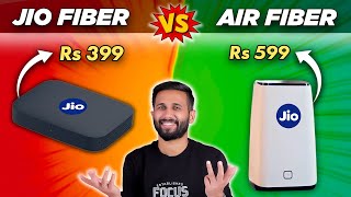 Jio AirFiber vs Jio Fiber Price plans speed and more  Which one to buy ⚡ [upl. by Boote]