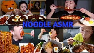 Mukbangers eating spicy noodles ASMR 🍝NNoodles ASMR eating show Black Bean Noodles ASMR🍝mukbang [upl. by Maurits155]