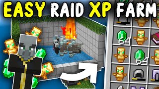 EASIEST Raid XP Farm Minecraft Bedrock 121 [upl. by Eenar333]