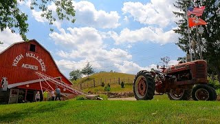 Raking Hay and Setting Up The Hay Conveyor Baling Second Crop Hay Part One 2023 Hay Season [upl. by Karry]