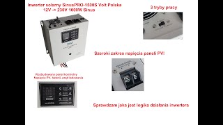 Inwerter solarny SinusPRO 1500S Volt Polska  3 tryby pracy [upl. by Horner]