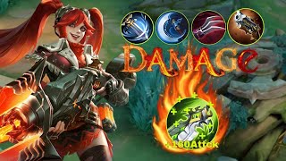 LAYLA GAMEPLAY  FULL ITEMS DAMAGE BEST ATTACKED  LAYLA BIULD EMBLEM [upl. by Towny]