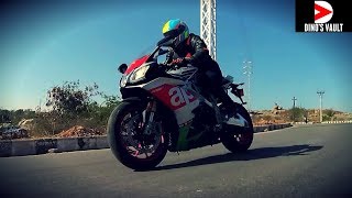 Aprilia RSV4 RF First Ride Review Exhaust Note BikesDinos [upl. by Sussi145]