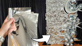 Easy Metallic Backdrop from Gift Wrap [upl. by Ahsinyd]