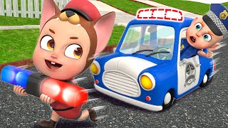 Super Police Car Lost Siren 🚓  Car Repair Song  Police Song  Rosoo Nursery Rhymes amp Kids Songs [upl. by Aryc]