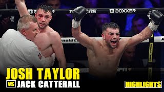 Josh Taylor vs Jack Catterall 1  CONTROVERSY REIGNS • fight highlights [upl. by Borrell]