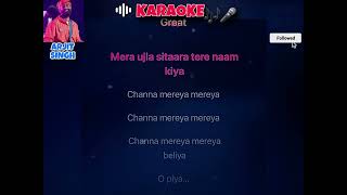 Channa mereya Karaoke Track with lyrics 🎤🎶 [upl. by Claudetta]