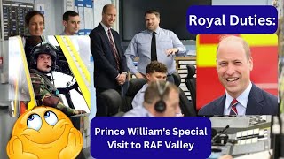 Prince William Reunites With His Flying Instructor on RAF Base Visit [upl. by Omixam821]