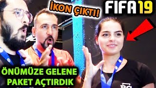 KIZLARA FIFA 19 PAKETLERİ AÇTIRDIK  EFSANE İKON ÇIKTI [upl. by Enytnoel]