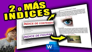 como hacer dos o más Índices automáticos en Word [upl. by Yelsna]