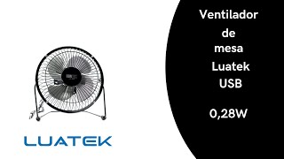 mini ventilador de mesa USB Luatek LS906  028w [upl. by Marian246]