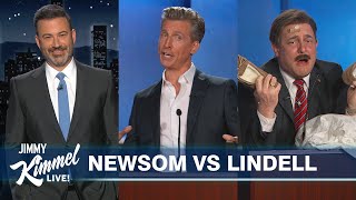 Gavin Newsom Debates MyPillow Mike Trumps Insurrection Depression amp ByeBye George Santos [upl. by Notsyrb526]