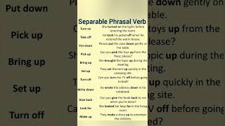 Separable Phrasal Verb english shorts [upl. by Aicaca445]