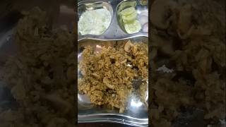 Mushroom green pepper rice bhath recipe food cooking [upl. by Leiria]