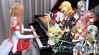 SWORD ART ONLINE EPIC PIANO MEDLEY！✨1900000 Subscribers Special✨ Rus Piano [upl. by Idaline853]