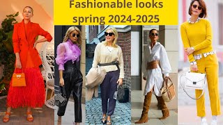 Fashionable looks spring 20242025 fashion style fashionstyle look springfashion model [upl. by Eliga356]